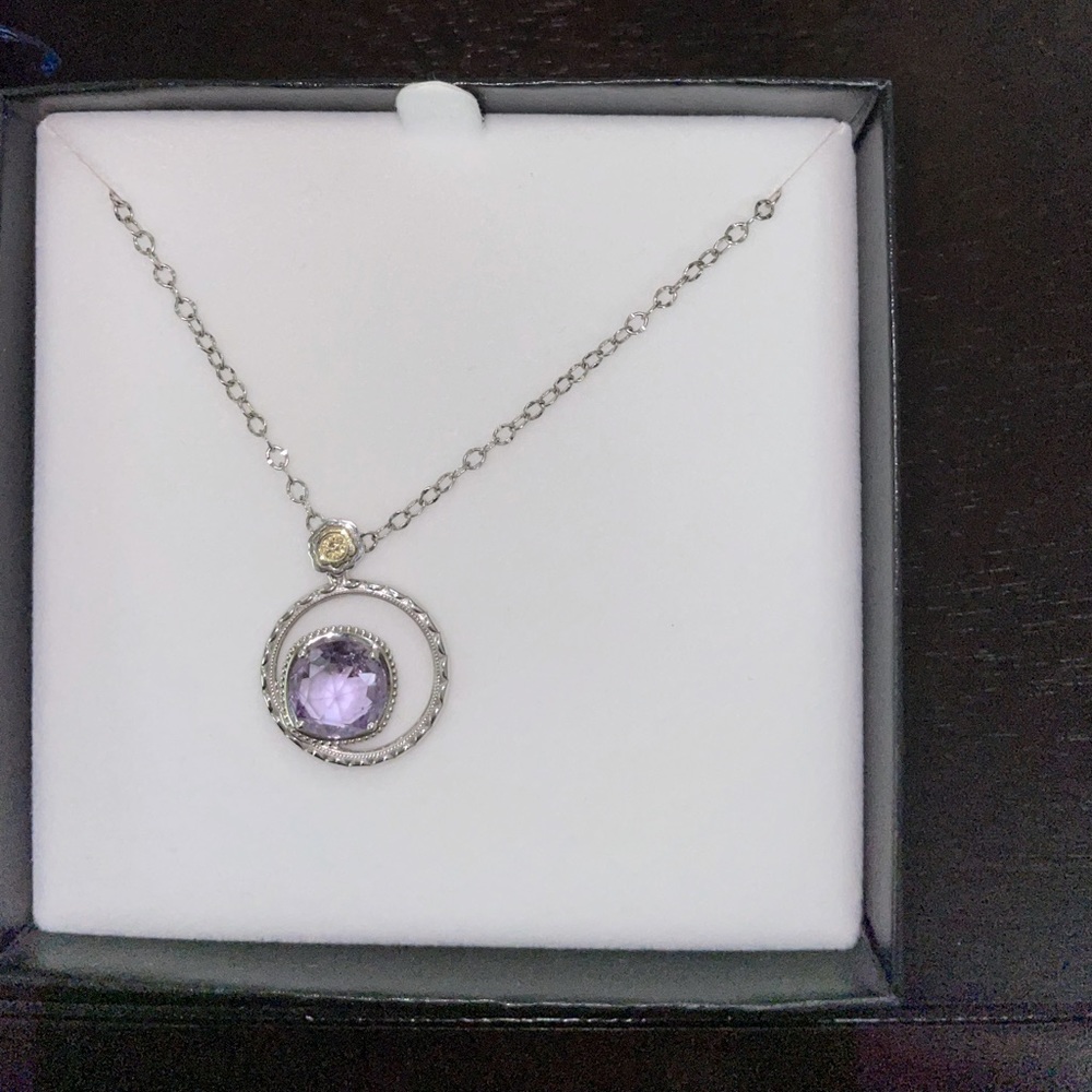 Tacori Bold Bloom necklace with amethyst